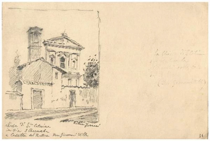 Chiesa di Santa Caterina in via San Barnaba e casetta del Rettore - Palazzo Morando Costume Moda Immagine, Milano